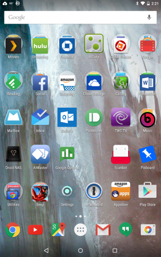 Android 5.0 home screen